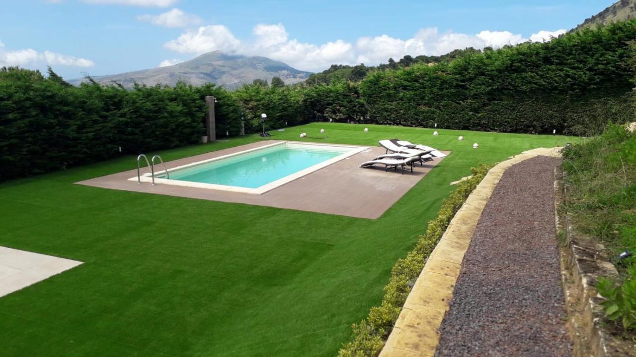 Villa Siciliana Con Piscina E Vista Panoramica Sul Mare Borgetto المظهر الخارجي الصورة