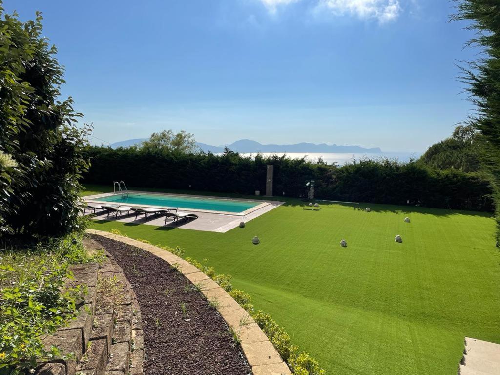 Villa Siciliana Con Piscina E Vista Panoramica Sul Mare Borgetto المظهر الخارجي الصورة